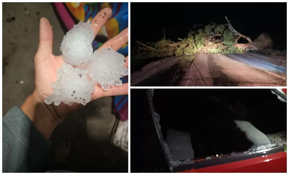 Imagen de De Paysandú a Cebollatí: viento, rayos y granizo dejaron secuelas a lo ancho del país