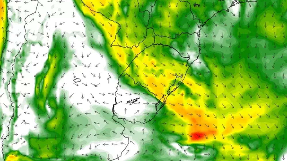 Imagen de Un frente cálido afecta a Uruguay con lluvias, tormentas y riesgo de granizo aislado, según Metsul