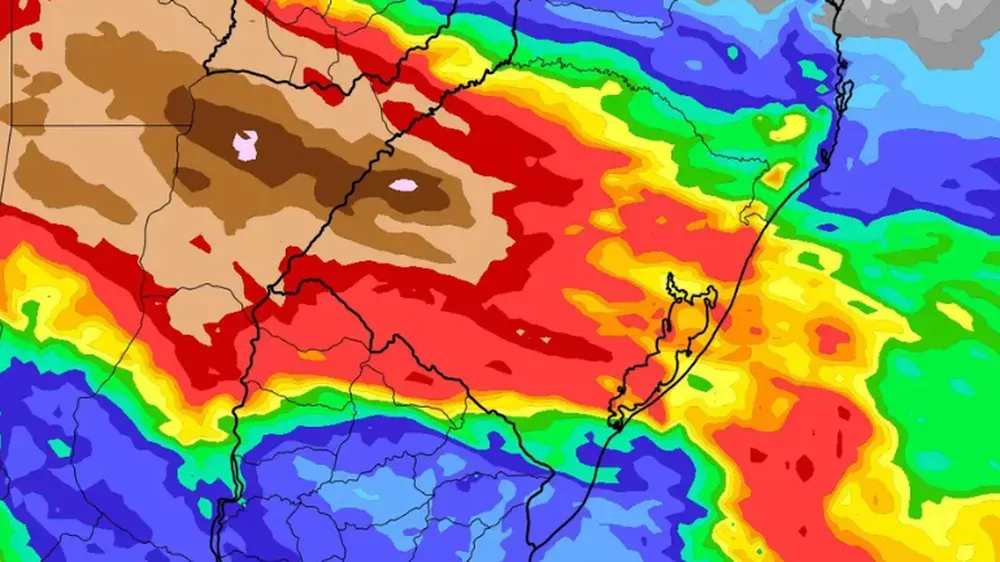 Imagen de Un frente frío afectará a Uruguay desde el jueves con lluvias intensas y varios días de inestabilidad, según Metsul